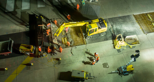 Baustelle der WALO Gruppe von oben